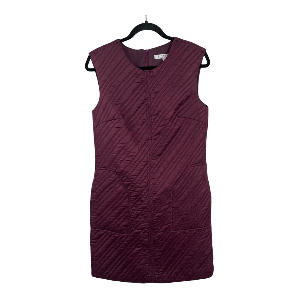 Trina Turk dress Chandra quilted purple size 6